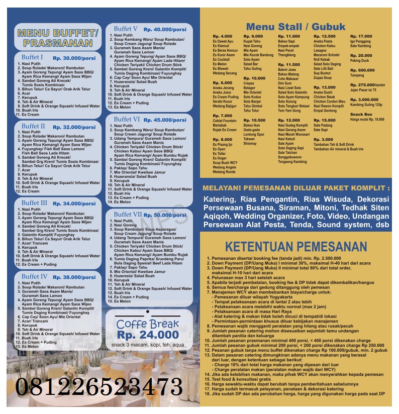 Daftar Harga Menu Paket Katering Nego Sesuai Budget O